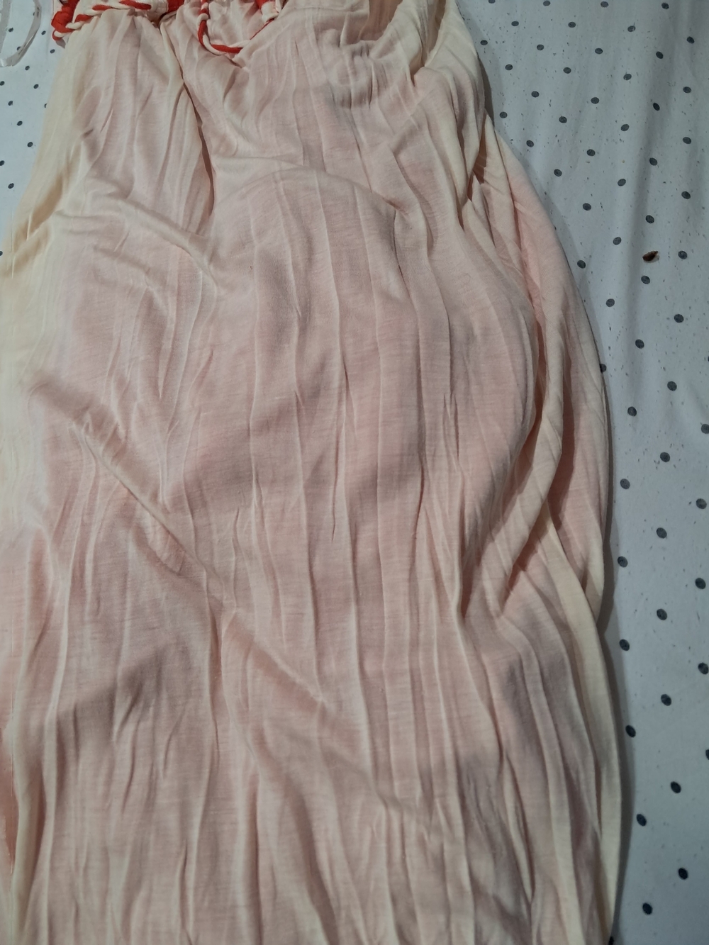 Ella Moss Orange and Cream Halter Maxi Dress Size:S - Picture 10 of 16